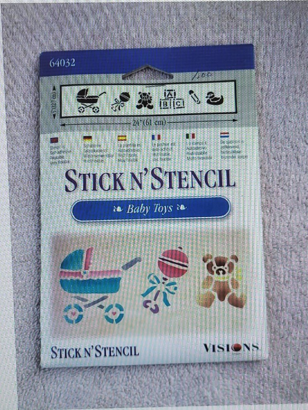 BABY TOYS Stick N' Stencil by Visions 64032 24" BNIB SEE PICTURES